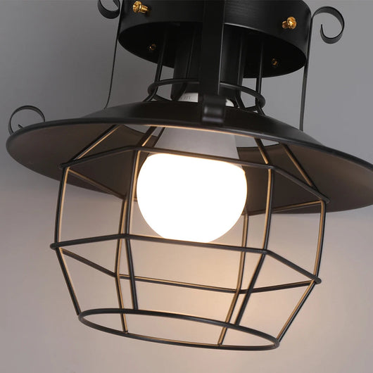 Lámpara Decorativa de Hierro Estilo Farol Restaurante Americano - Image 11