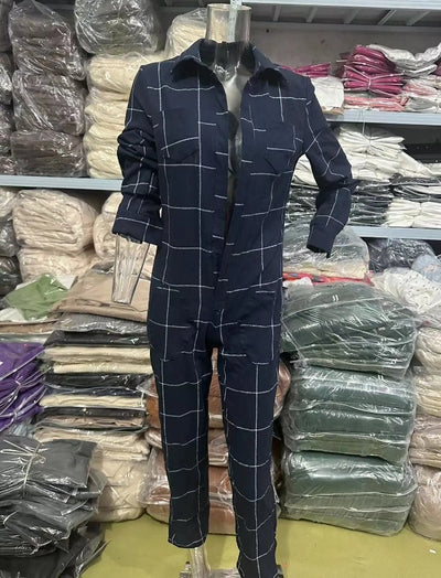 Jumpsuit Casual de Cuadros para Casa y Descanso - Image 11