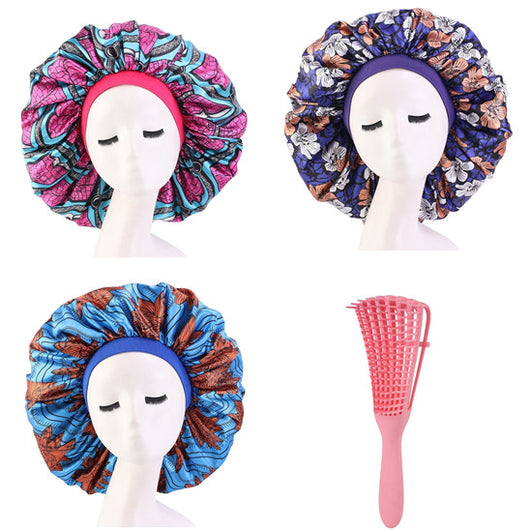 Sombrero Redondo Estampado de Satén con Elasticidad para Mujer - Image 12