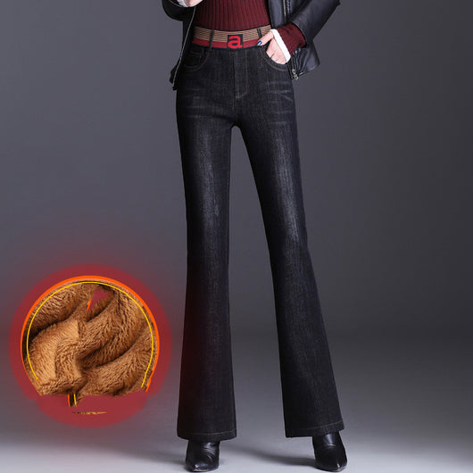Pantalones Vaqueros Mujer Cintura Alta Micro Acampanados - Image 9