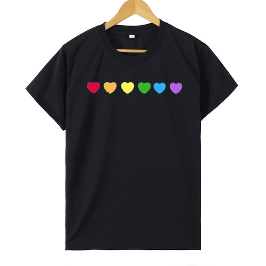 Playera Estampada Corazón Arcoíris Manga Corta - Image 24