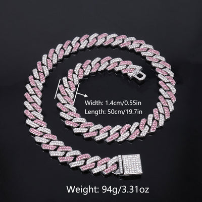 Collar para Hombre en Aleación con Dije de Diamante Azul Polvoso y Cierre de Bisagra - Image 10