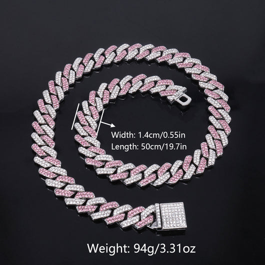 Collar para Hombre en Aleación con Dije de Diamante Azul Polvoso y Cierre de Bisagra - Image 10