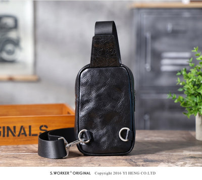 Bolsa Mensajero de Cuero Genuino Cowhide para Hombre - Image 7