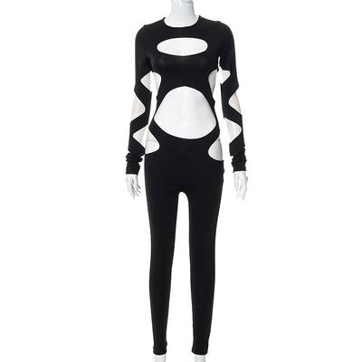 Jumpsuit Casual con Detalles Rotos y Escotes para Mujer - Image 12