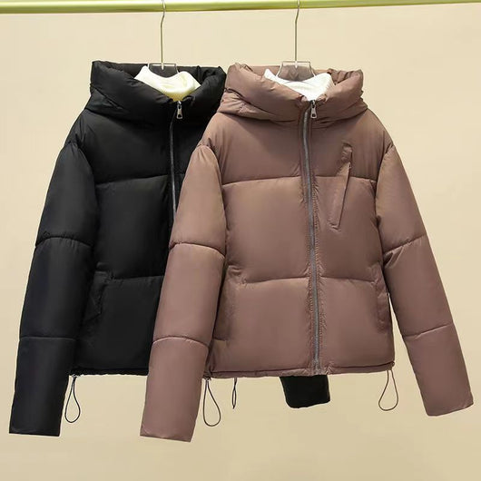 Abrigo Acolchado Cálido para Mujer con Bolsillos - Chaqueta de Algodón Grueso