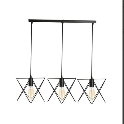Lámpara Colgante Vintage Industrial de Tres Cabezales para Barra y Tienda - Image 5