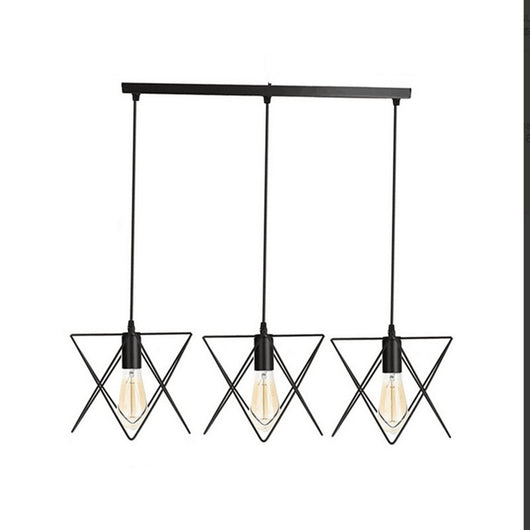 Lámpara Colgante Vintage Industrial de Tres Cabezales para Barra y Tienda - Image 5
