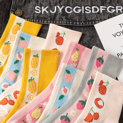Calcetines Estampados de Piña y Fresa - Diseño Adorable - Image 15
