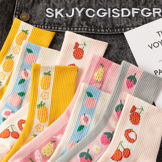Calcetines Estampados de Piña y Fresa - Diseño Adorable - Image 15