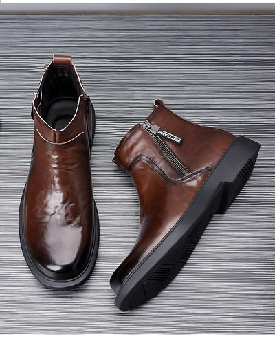 Botas de Trabajo Estilo Británico Antideslizantes Transpirables para Hombre - Image 12