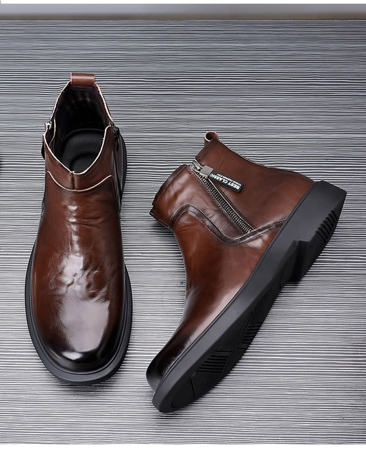 Botas de Trabajo Estilo Británico Antideslizantes Transpirables para Hombre - Image 12