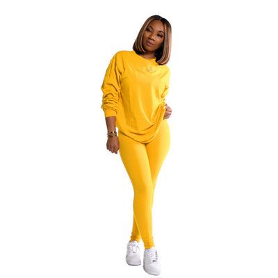 Conjunto Deportivo de Sudadera y Pantalón Liso de Manga Larga - Image 23
