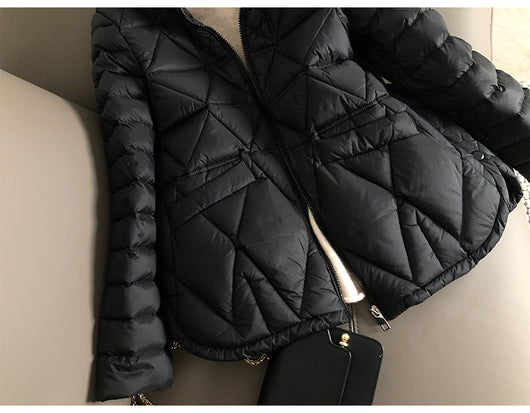 Chaqueta Ligera de Plumón de Pato Blanco - Estilo Casual Elegante - Image 20