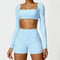 Shorts de manga comprida em Azul