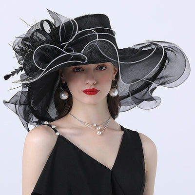 Sombrero de Ala Ancha con Diseño Floral para Mujer - Estilo Urbano - Image 10