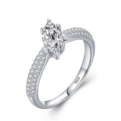 Anillo de Diamante en Plata 925 Estilo Lujo Minimalista - Image 5