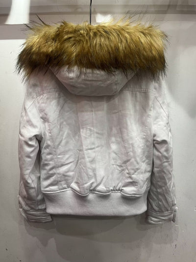 Chaqueta Corta para Mujer con Capucha Forrada en Pelaje - Image 10