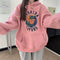 Sudadera Estampada con Capucha Versátil para Mujer