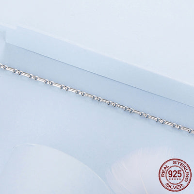 Pulsera de Plata 925 Cadena Minimalista Redonda - Image 9