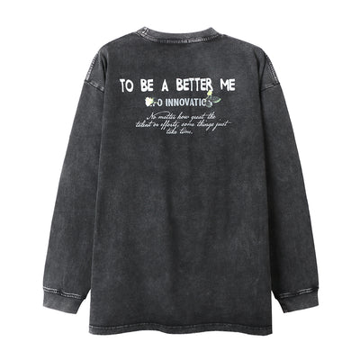 Camiseta Manga Larga Estampada con Efecto Vintage para Hombre - Image 2