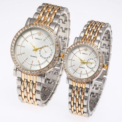 Reloj de Lujo Clásico para Parejas con Diamantes
