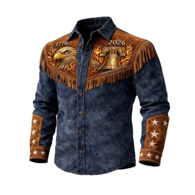 Camisa Western Retro Desgastada Aniversario 250 Años USA - Image 5