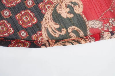Blusa de Gasa con Hilo Dorado e Insertaciones de Cinta - Image 10