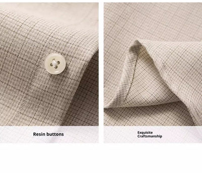 Camisa Casual de Cuadros Hombre Manga Larga sin Planchado - Image 13