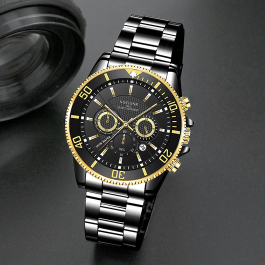 Reloj de Lujo Dorado para Hombre - Acero Inoxidable Resistente al Agua con Esfera Luminosa - Image 19