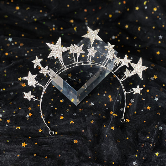 Diadema Exagerada de Estrellas para Boda y Accesorios de Fiesta - Image 10