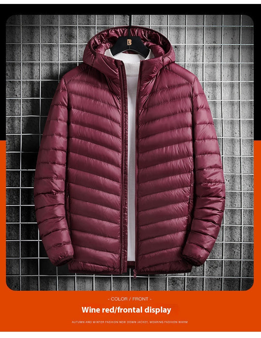 Chaqueta Ligera de Algodón con Capucha para Hombre - Image 20