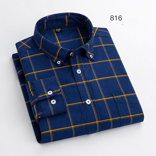 Camisa Oxford de Algodón para Hombre - Casual Elegante de Manga Larga - Image 2