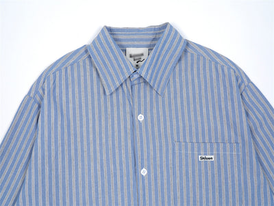 Camisa de Rayas Verticales Manga Larga para Hombre - Image 12