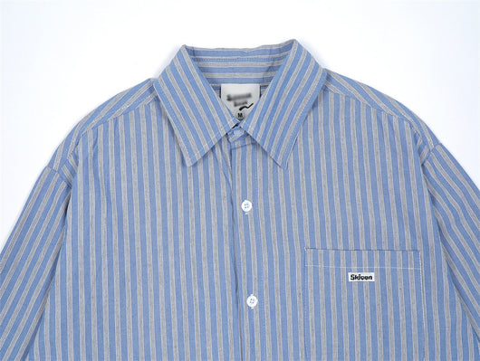 Camisa de Rayas Verticales Manga Larga para Hombre - Image 12