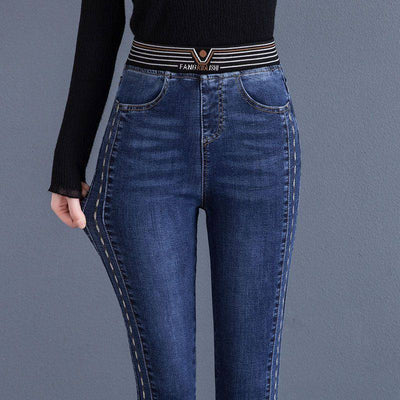 Jeans de Cintura Alta Elástica Ajuste Slim para Mujer - Image 7