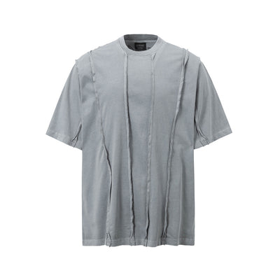 Camiseta Retro Americana de Patchwork Manga Corta para Hombre - Image 5