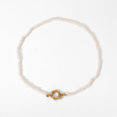 Collar de Perla con Cierre de Resorte Estilo Marinero - Image 2