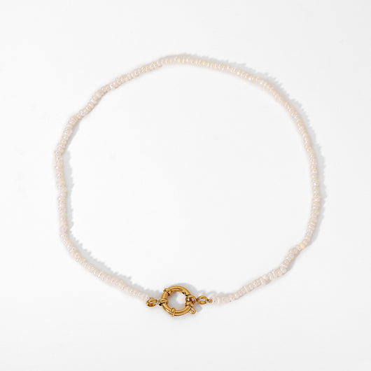 Collar de Perla con Cierre de Resorte Estilo Marinero - Image 2