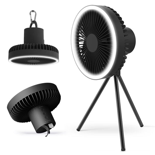 Ventilador LED Camping Portátil 3 en 1 con Tripié Ajustable y Carga USB - Image 4