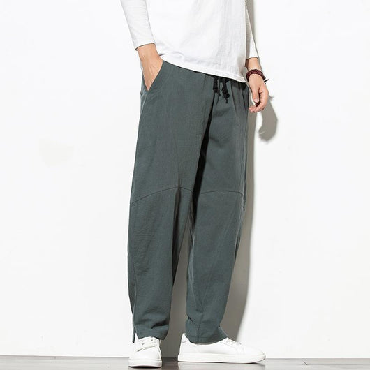 Pantalones de Lino Sueltos Estilo Chino para Hombre - Image 5