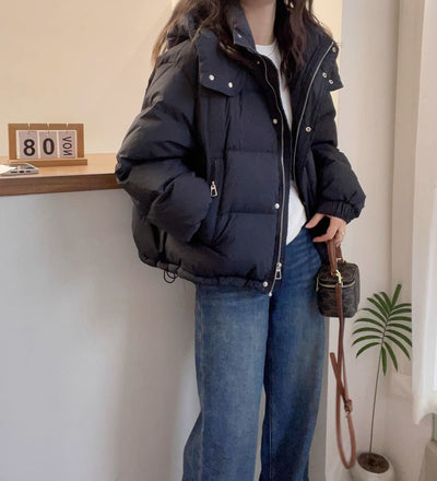 Chaqueta Cálida Casual para Mujer Talla Grande con Abertura Lateral - Image 21