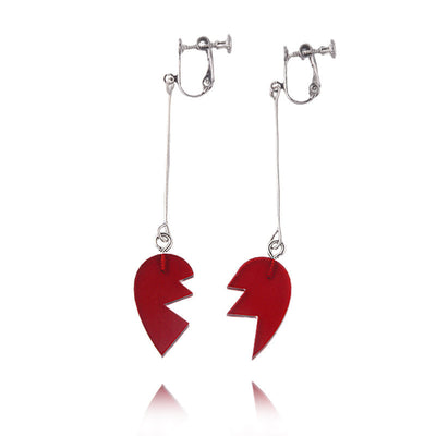 Aretes de Clip en Forma de Corazón - Diseño Creativo y Versátil - Image 13