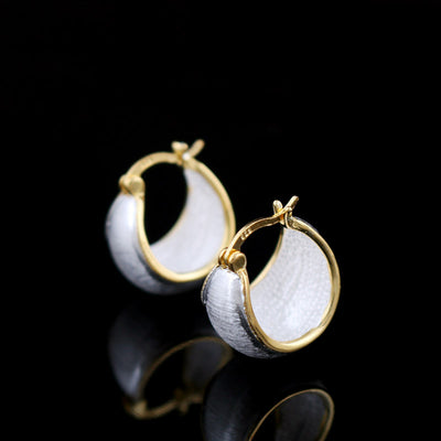 Aretes Étnicos Plata Cepillada Chapados en Oro - Image 7