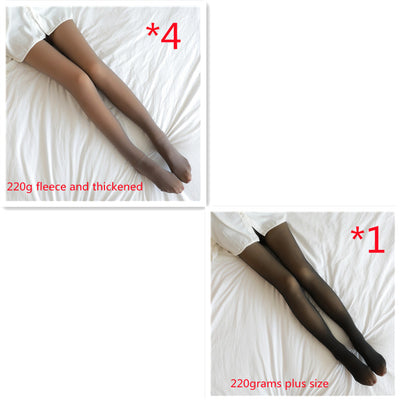 Leggins Térmicos Translúcidos Talla Grande con Forro Polar para Invierno - Image 41