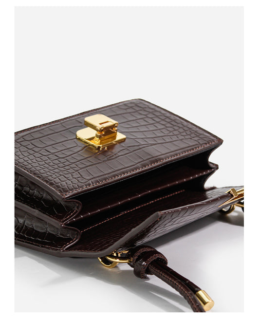 Bolso Baguette de Hombro Único con Patrón Texturizado - Image 13