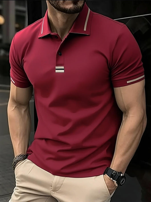 Polo Casual de Manga Corta para Hombre con Cuello Solapa - Image 8