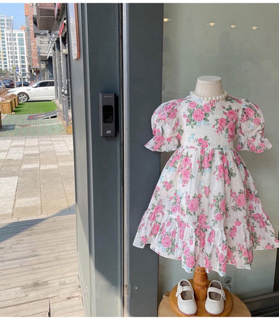 Vestido Infantil de Encaje Floral Estilo Dulce - Image 16
