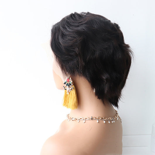 Peluca Bob Rizado con Encaje Frontal - Cabello Corto Ondulado - Image 4