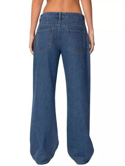 Jeans de Cintura Alta y Pierna Ancha Efecto Limpiador - Image 10